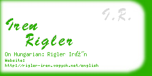 iren rigler business card